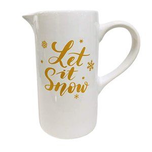 Loblolly Pines 42 oz Let it Snow Ceramic Pitcher NIB